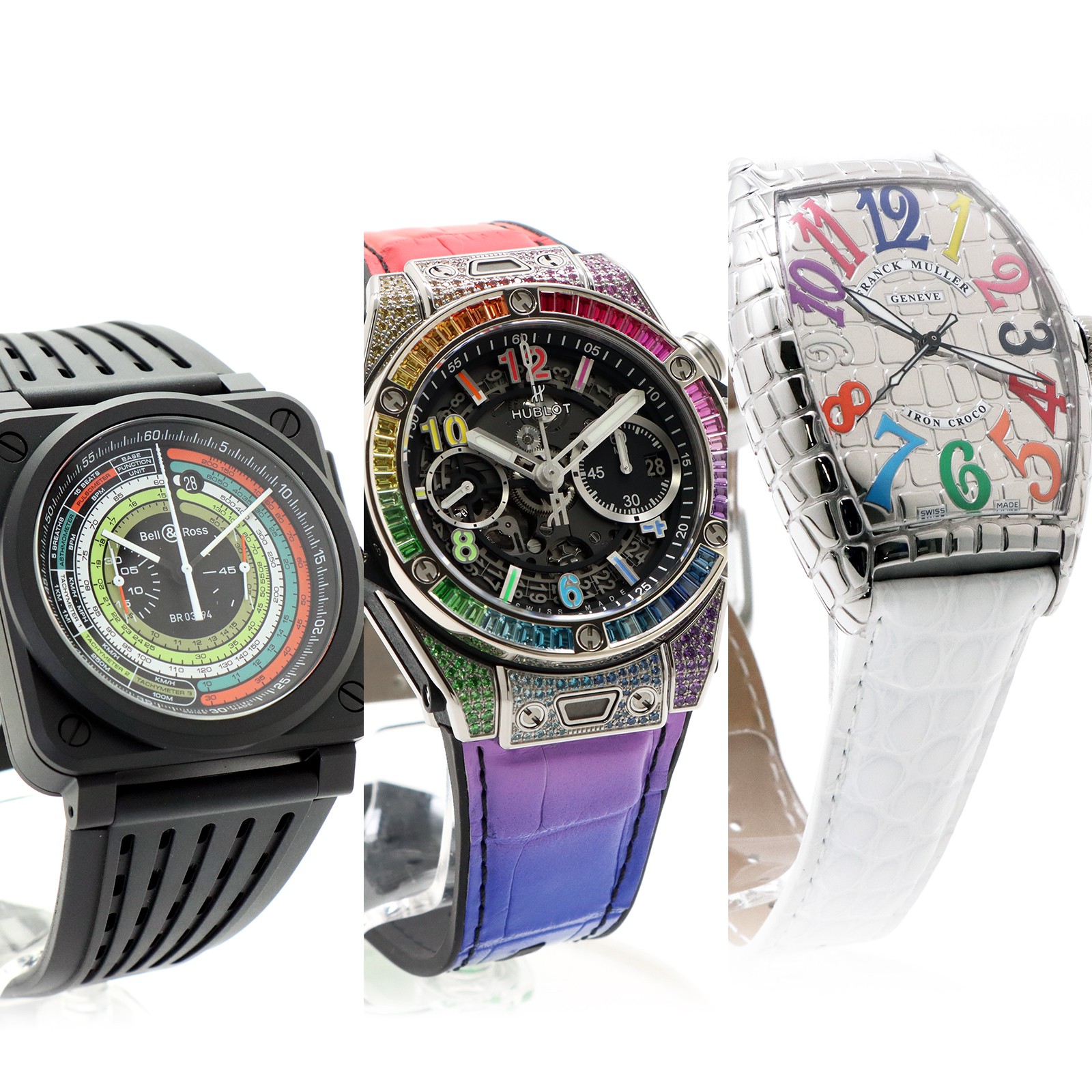 多彩な色でコーディネートの主役になる、マルチカラー文字盤の腕時計