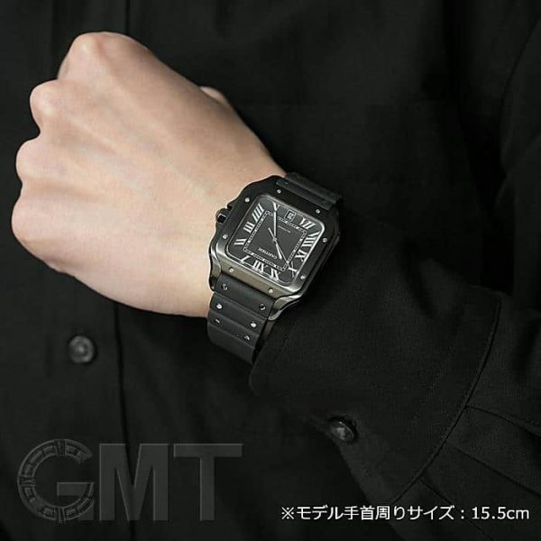 CARTIER カルティエ サントス ドゥカルティエ LM WSSA0039 ブラックADLC