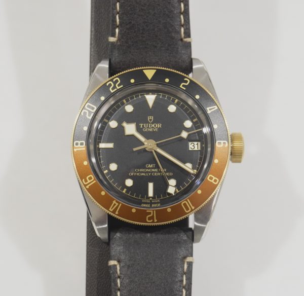 TUDOR チューダー ヘリテージブラックベイ GMT S&G 79833MN ブラウンレザーストラップ