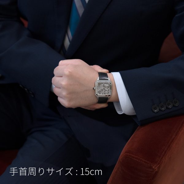 CARTIER カルティエ サントス デュモン スケルトン マイクロローター WHSA0032