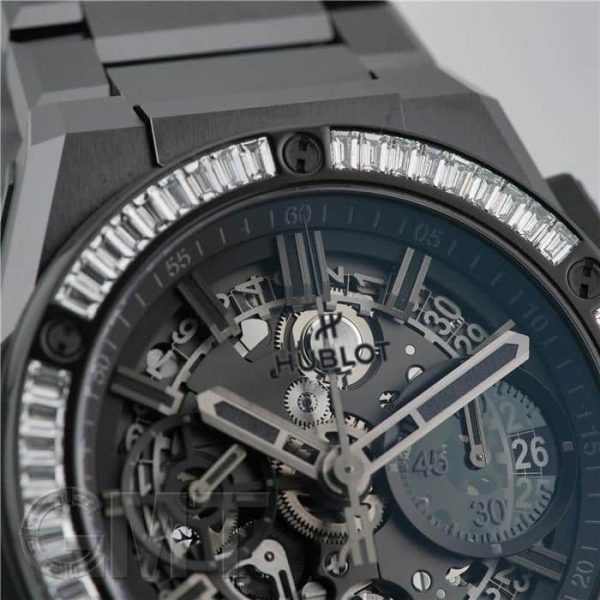 HUBLOT ウブロ ビッグバン インテグレーテッド オールブラック バゲットダイヤモンド 451.CX.1140.CX.1904 