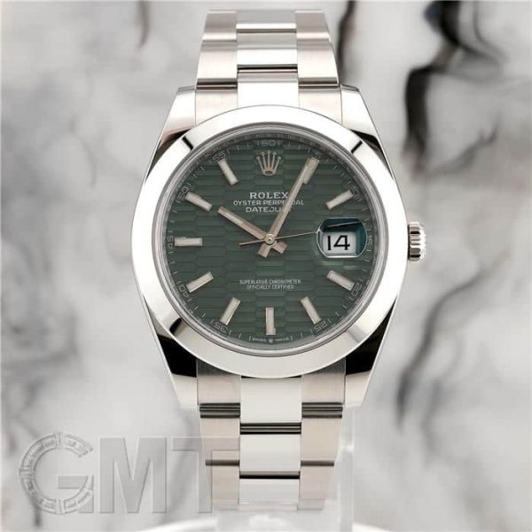 ROLEX ロレックス デイトジャスト 41 126300 ミントグリーン フルーテッドモチーフ