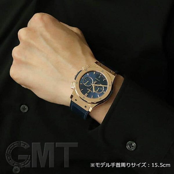 HUBLOT ウブロ クラシック フュージョン クロノグラフ キングゴールド ブルー 42mm 541.OX.7180.LR