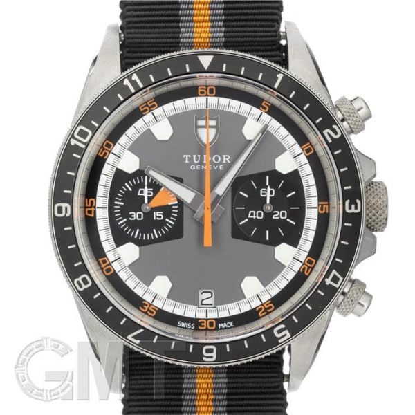 TUDOR チューダー ヘリテイジ クロノグラフ 70330N グレー ファブリックストラップ 