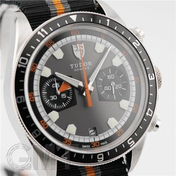 TUDOR チューダー ヘリテイジ クロノグラフ 70330N グレー ファブリックストラップ 
