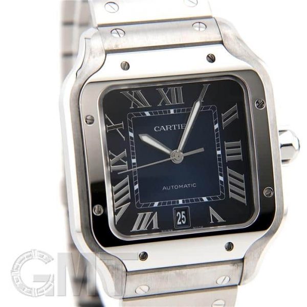CARTIER カルティエ サントス ドゥ カルティエ ウォッチ ラージモデル ブルー WSSA0071