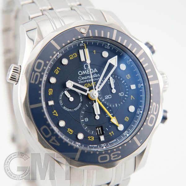 OMEGA オメガ シーマスター ダイバー300M クロノグラフ GMT 212.30.44.52.03.001 ブルー/イエロー 