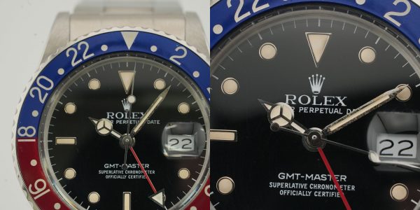ROLEX ロレックス GMTマスター I 16750 レッド/ブルー フチ有り 