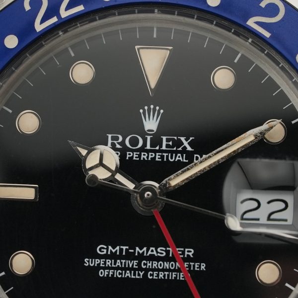 ROLEX ロレックス GMTマスター I 16750 レッド/ブルー フチ有り 