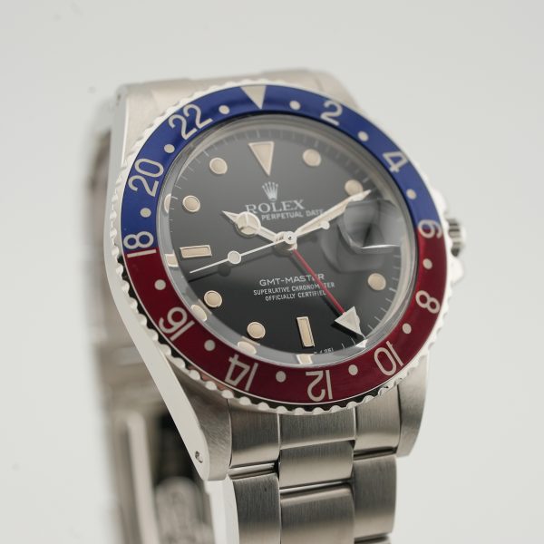 ROLEX ロレックス GMTマスター I 16750 レッド/ブルー フチ有り 