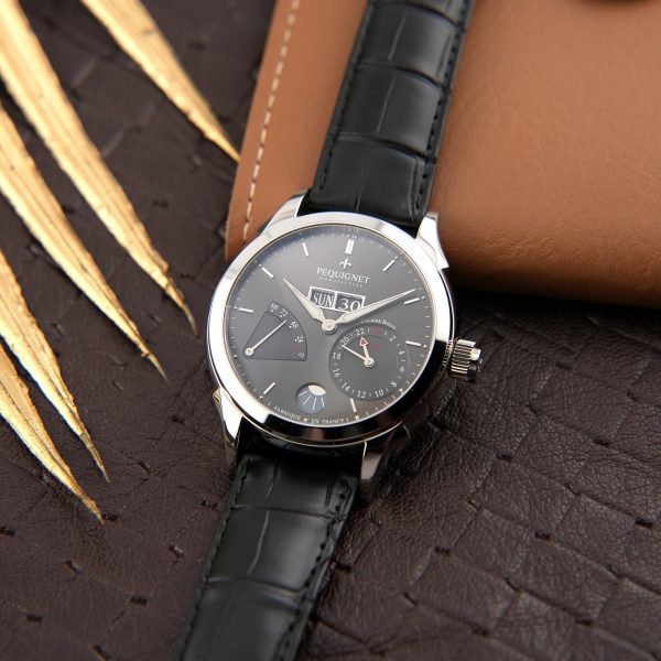 PEQUIGNET MANUFACTURE ペキニエ マニュファクチュール(正規輸入商品) ロワイヤル オリジン サンク・フォンクション GMT 9010943