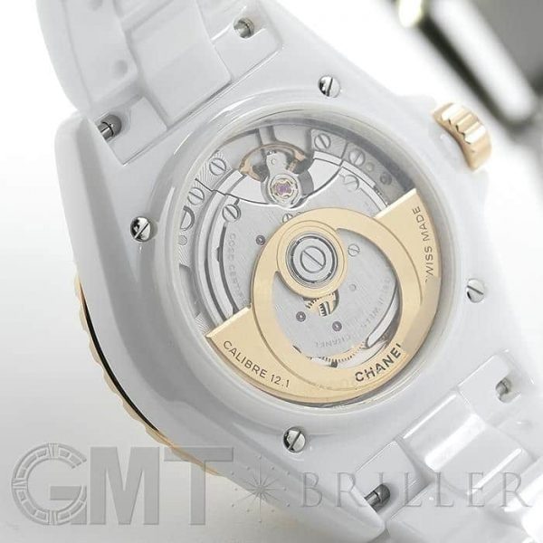 CHANEL シャネル J12 キャリバー 12.1, 38MM ホワイトセラミック イエローゴールド H9540