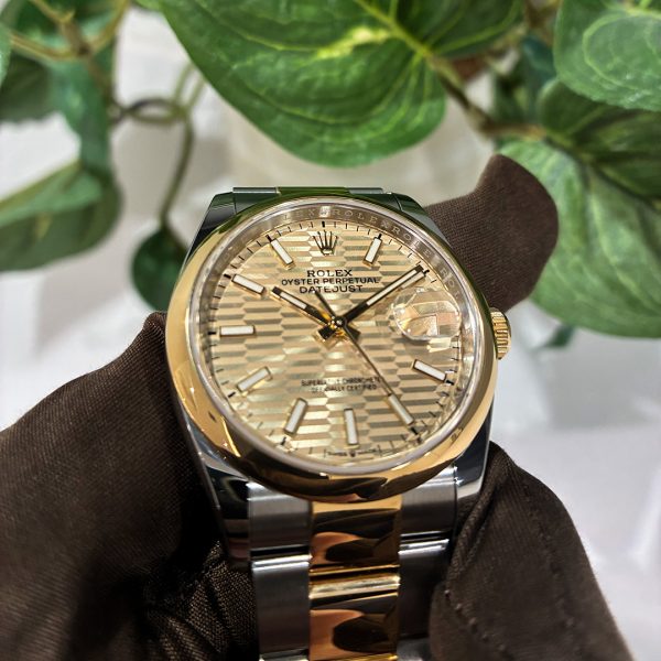 ROLEX ロレックス デイトジャスト 36 126203 ゴールデンフルーテッド オイスターブレス