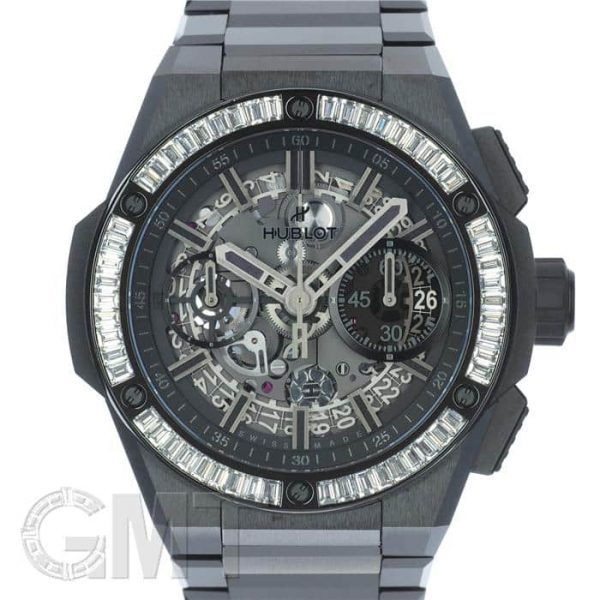 HUBLOT ウブロ ビッグバン インテグレーテッド オールブラック バゲットダイヤモンド 451.CX.1140.CX.1904