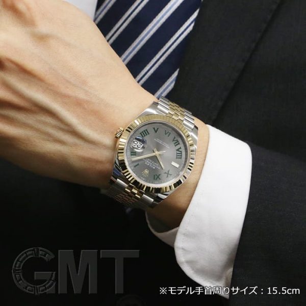 ROLEX ロレックス デイトジャスト 41 126333 グレー/グリーンローマ ジュビリーブレス