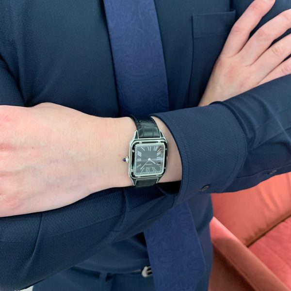 CARTIER カルティエ サントス デュモン LM WSSA0046 ブラックラッカー