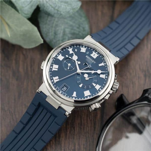 BREGUET ブレゲ マリーン アラーム ミュージカル 5547TI/Y1/5ZU ブルー
