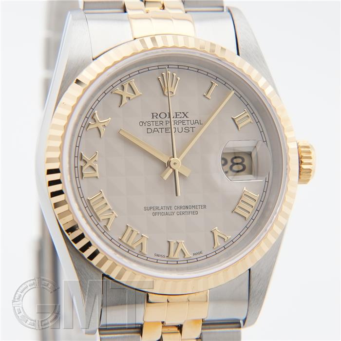 ROLEX ロレックス デイトジャスト 16233 アイボリーピラミッドローマ