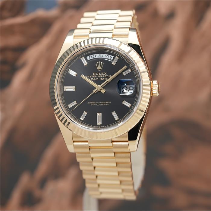 ROLEX ロレックス デイデイト 40 228238A ブラック 10Pバケットダイヤ